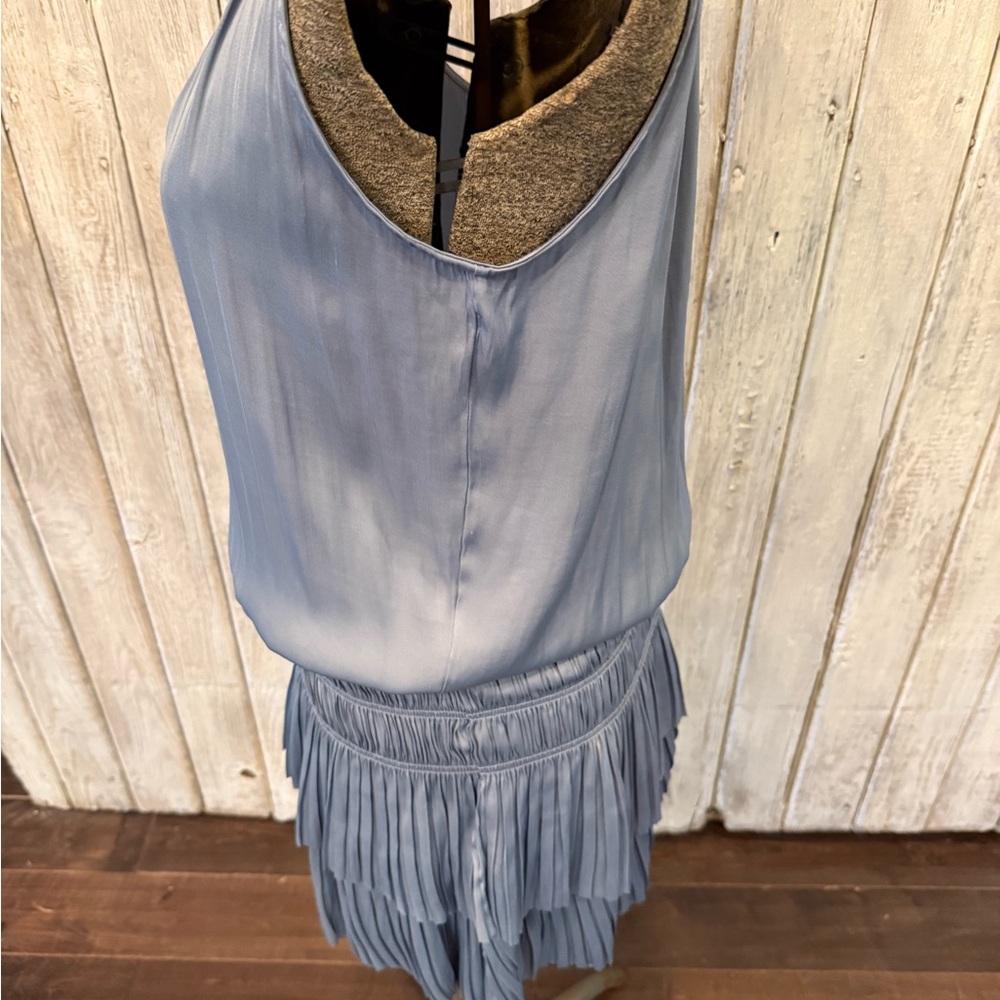 fab'rik Light Blue Pleated Mini Dress - Picture 7 of 9